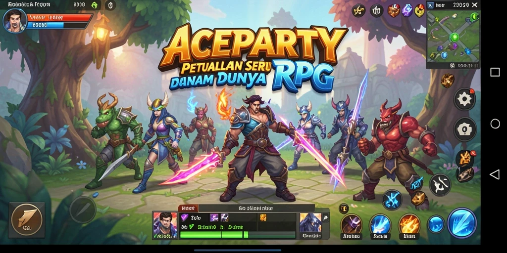 Screenshot gameplay ACEPARTY yang menunjukkan aksi pertarungan seru.