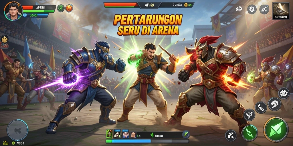 Gameplay API88 yang intens dan menegangkan dalam pertarungan Fighting.