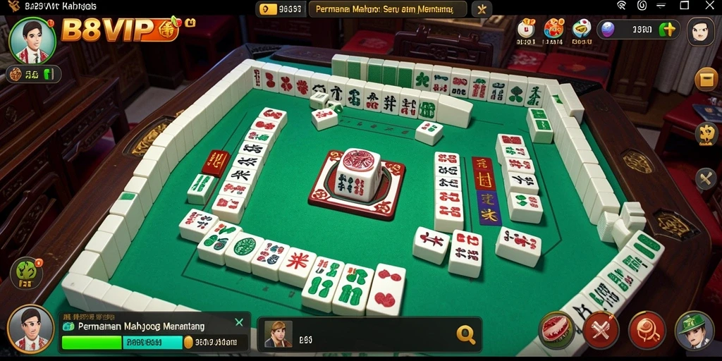 Screenshot B8VIP menampilkan gameplay seru Mahjong yang menantang.