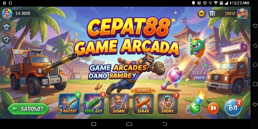 Tampilan gameplay yang dinamis dan penuh warna dari CEPAT88.