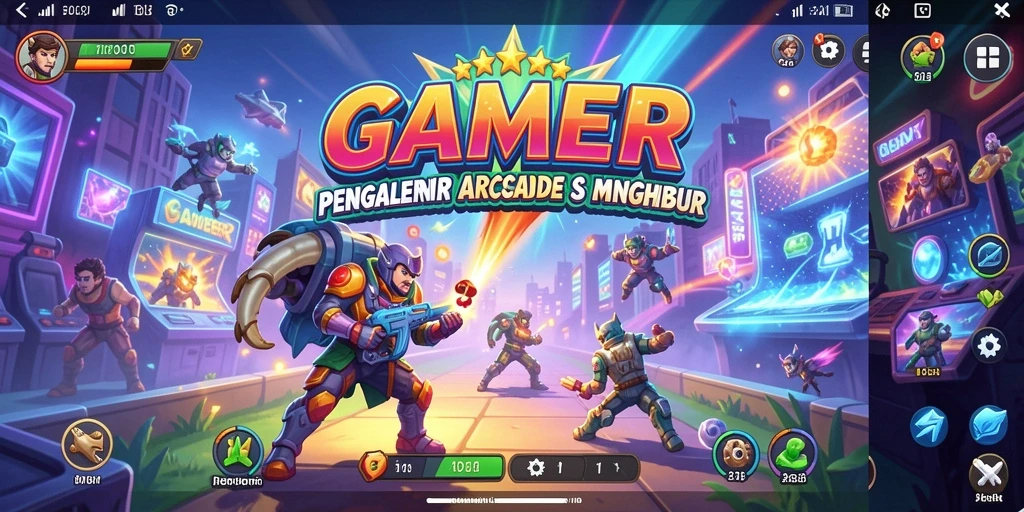Screenshot menunjukkan gameplay seru di GAMERP dengan tantangan yang menunggu.