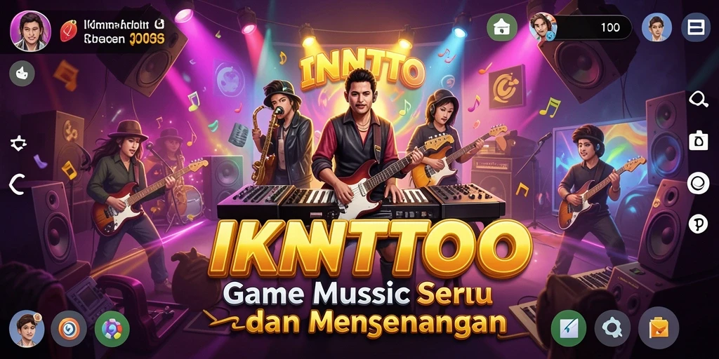 Tampilan gameplay IKNTOTO menampilkan interaksi seru dengan musik.
