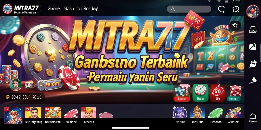 Tampilan menarik dan seru dari gameplay MITRA77 Kasino.