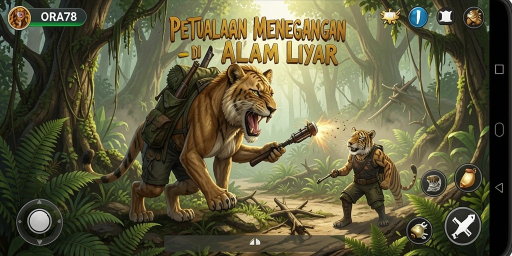 Tampilan gameplay ORA78 yang penuh aksi dan eksplorasi.