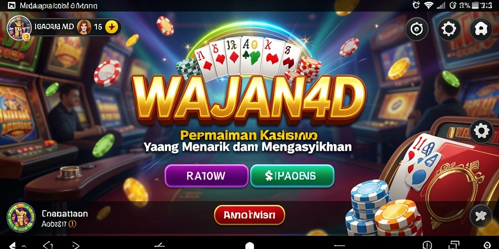 Tampilan gameplay menarik dari WAJAN4D dengan berbagai permainan kasino.